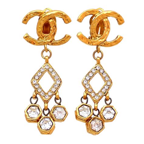 best site to find vintage chanel jewelry|authentic Vintage Chanel earrings.